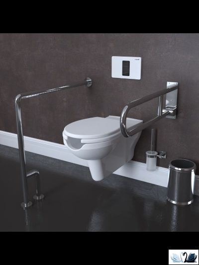 Унитаз CREAVIT BD320-11CB00E-0000, подвесной, белый, для людей с ограниченными возможностями