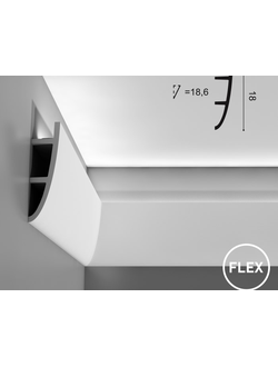 Карниз гибкий C374F ANTONIO - 18*5*200см