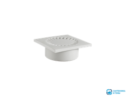 Трап для душевой ОРИО 150*150 с пласт. решеткой прямой выпуск Ф50 в Тамбове