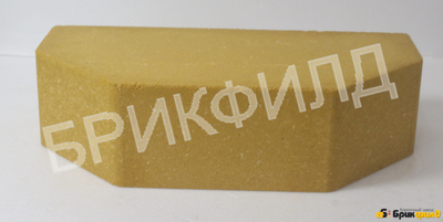 Кирпич облицовочный "Трапеция". Желтый. Кирпичный завод Брик Филд