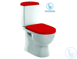 Унитаз SANITA LUXE BEST COLOR RED универсальный выпуск сиденье микролифт с доставкой и установкой