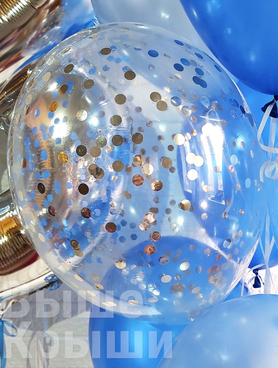 Сет "Небесное серебро" (10 шариков + 1 цифра)