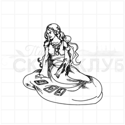 штамп ретро гадалка