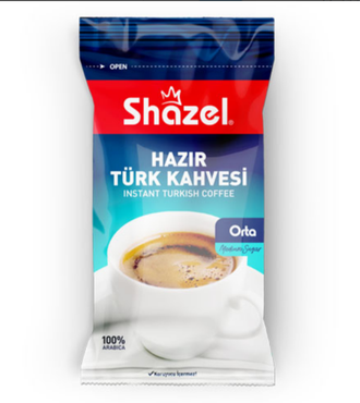 SHAZEL готовый Турецкий кофе средний сахар, 9 гр.