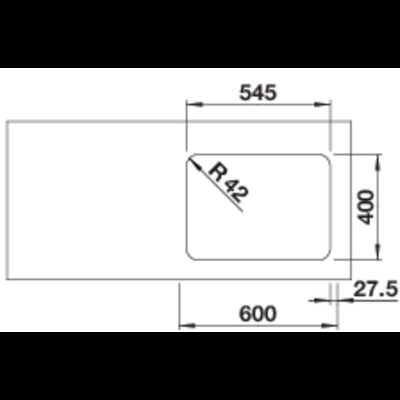 Мойка Blanco Solis 340/180-U чаша справа