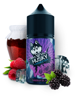 HUSKY DOUBLE ICE SALT (20 MG) 30ml - SIBERIAN BLACK (ЛЕДЯНЫЕ МАЛИНА И ЕЖЕВИКА)