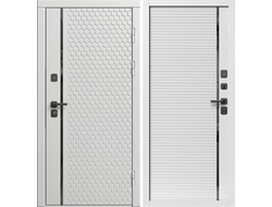 Дверь входная Simple белая с панелью