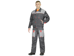 Костюм "Фаворит" серый, куртка с полукомбинезоном