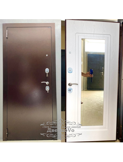 VESTA (ВЕСТА) 85 мм. АНТИК МЕДНЫЙ/ БЕЛОЕ ДЕРЕВО-ЗЕРКАЛО