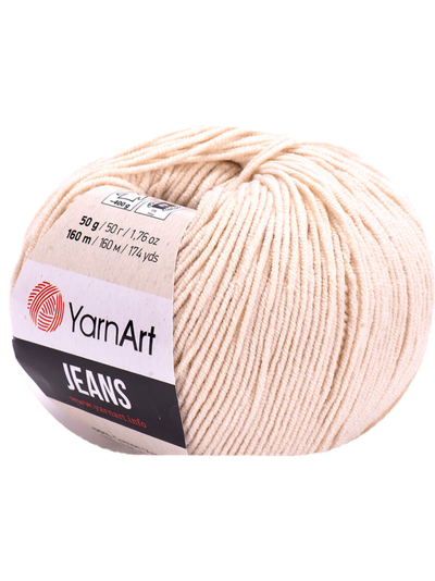Jeans Yarn Art пряжа цвет № 05 слоновая кость