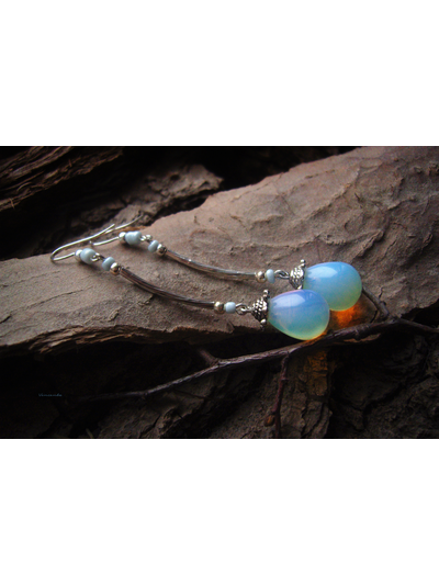 Серьги бохо "Капли лунного дождя"