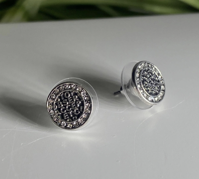 Серьги- гвоздики "Монеты облегчения"цвет серебро A&C(Норвегия)