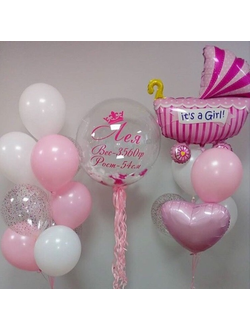 Набор воздушных шаров на выписку "Для Дочки"