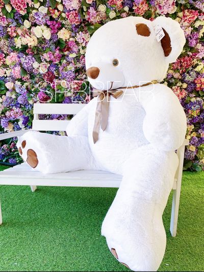 Огромный плюшевый мишка 200 см белый Тони