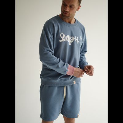 ШОРТЫ УНИСЕКС "ПРИЯТНО" ГОЛУБЫЕ