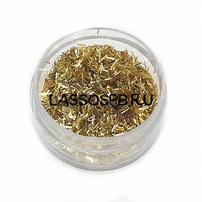 Полиэстровый глиттер золото полосочки 0,1-3,1 мм 1 кг