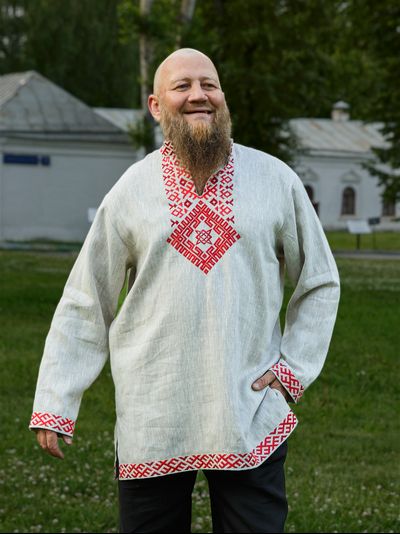 &quot;Царская&quot; славянская рубаха - лён 100%