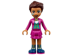 Friends Andrea - Magenta Jacket and Skirt, Dark Blue Boots, n/a (frnd467)