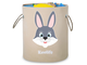 Комплект складной коврик Дороги и Холмы 180х200х1см+корзина для игрушек Кролик голубой