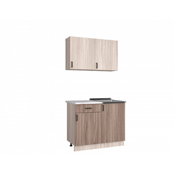 Кухонный гарнитур 1,0 ЛЕГЕНДА-10, шимо темный/шимо светлый