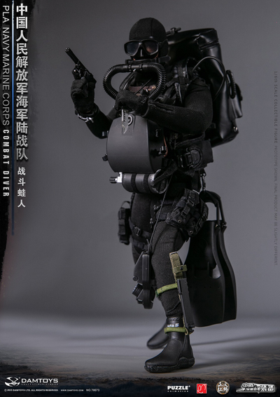 Китайский боевой пловец - КОЛЛЕКЦИОННАЯ ФИГУРКА 1/6 PLA Navy Marine Corps Combat Diver (78073) - DAMTOYS