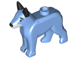 Dog, Alsatian / German Shepherd with Black Eyes, Nose, Ears and Eyebrows and White Muzzle Pattern Wonder Dog, Medium Blue (92586pb05 / 6212906)