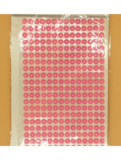 Стикеры для творчества,  полубусины, 8 мм, цвет молочный