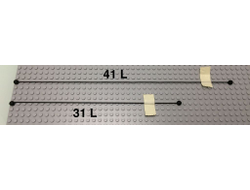 ! Б/У - String with End Studs 41L Overall 31cm, Black (x127c41 / 4100333 / 4109618 / 4528334 / 6037555 / 6055878 / 6074034 / 6096957) - Б/У