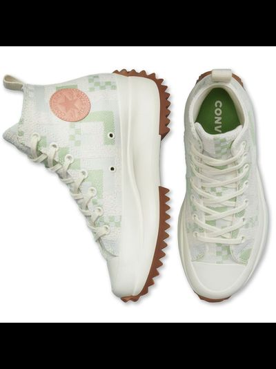 Кеды Converse Run Star Hike Platform Crafted Jacquard на платформе зеленые высокие