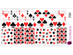 Слайдер дизайн 700 - Карточные масти, Тузы
