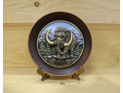 СУВЕНИРНАЯ ТАРЕЛКА МАМОНТ ЦВЕТНАЯ. ОПТ