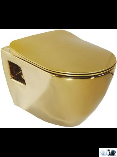 Чаша унитаза подвесная CREAVIT Terra TP325-11CB00E-AK00, золотой