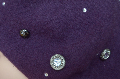 Vizio Италия 3633 берет сливовый цвет 37 со стразами сваровски фото