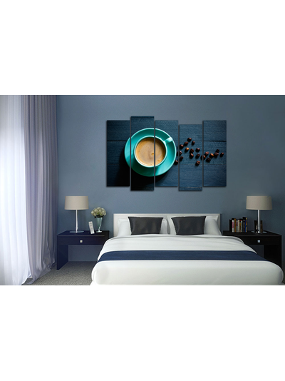 Модульная картина &quot;Бирюзовая чашечка кофе&quot;