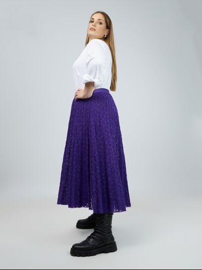 Длинная юбка из гипюра на резинке