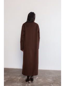 Пальто шерстяное (шоколад)