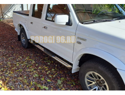 Пороги труба с проступью d76 для Mazda BT50 (2006-)