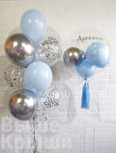Сет "Нежно голубой 2" (11 шариков)