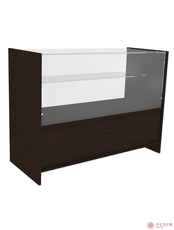 Прилавок со стеклом ПБСС 1200х500х900 мм (ДУБ ВЕНГЕ)