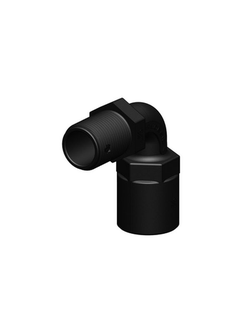 Переходник угловой из полиамида TruDesign BSP F/M 5090777 3/4" - 3/4" 90° черный