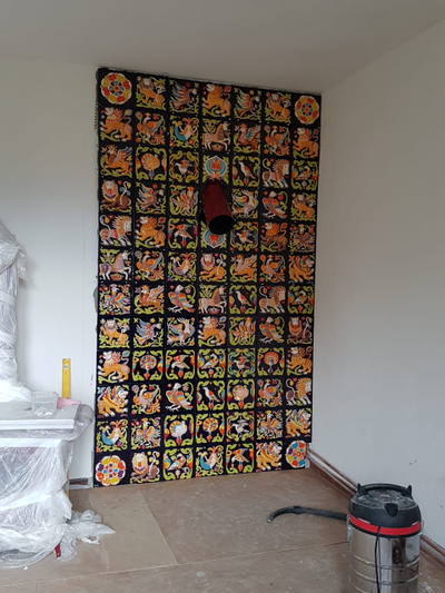 Изразцовая плитка "Древние символы" // 14*14