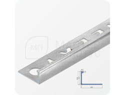 Окантовочный плиточный профиль из алюминия 12 мм. NEEXY PV03-41 SW Муар белый 2.7 м.