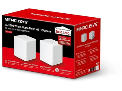 Бесшовный Mesh роутер MERCUSYS Halo H30G(2-pack) Белый