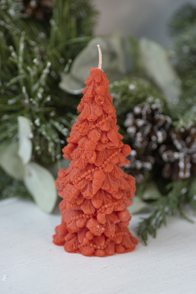 Свеча "Ёлка рождество" Красный