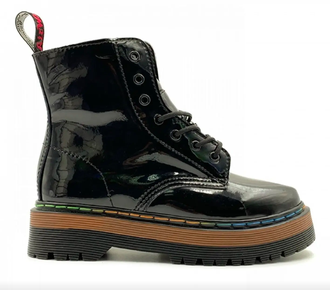 Dr. Martens Jadon Patent Rainbow Black (Черные)