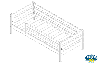 Вариант 3 Кровать "Соня" Лаванда с защитой по периметру