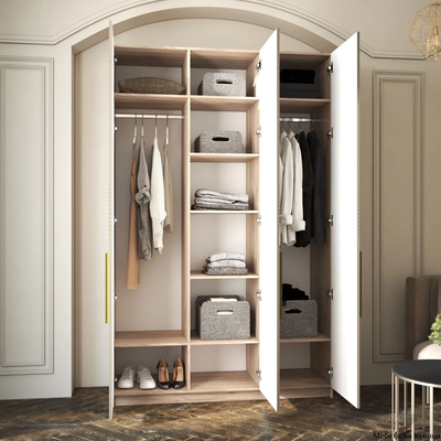 Тринити ШК-001 шкаф 3 створчатый Дуб Крафт серый/МДФ - матовая Флан GA-06