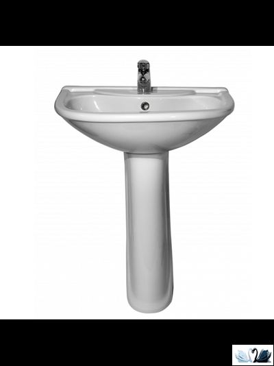 Раковина с пьедесталом Оскольская керамика Престиж, 63 см, белый, для ванной