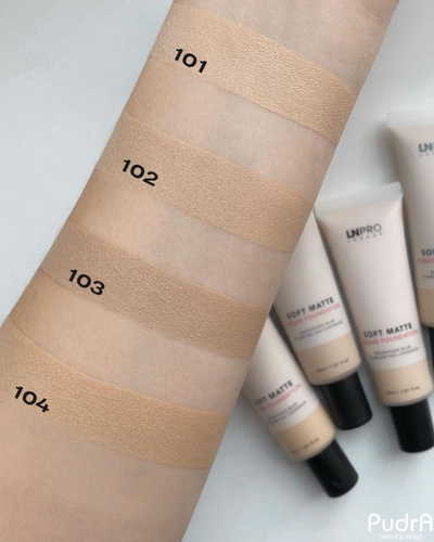 LN PRO тональная основа для лица SOFT Matte Foundation, тон 102 айвори, 30 мл