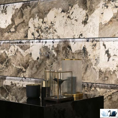 Керамогранит FMAX Milan Brown 6mm glossy 120x270 см серо - коричневый